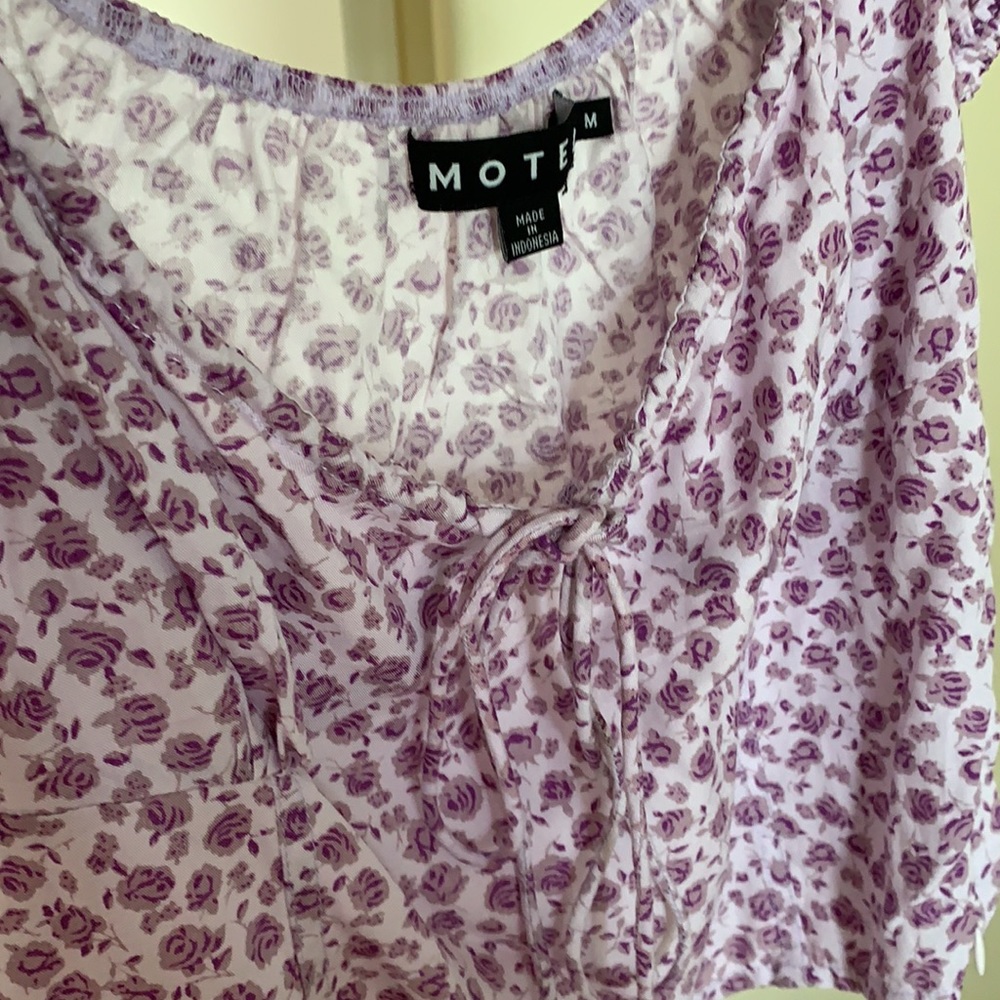 Motel Rocks Mazu Top Ditsy Rose Lilac - Picture 7 of 7